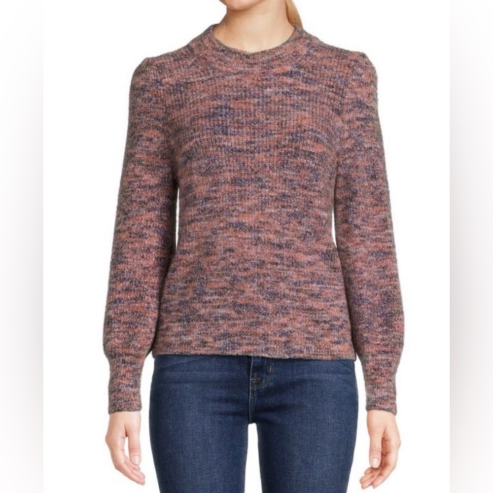 Madewell Space-Dyed Eaton Puff Sleeve Pullover Sweater